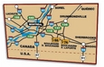 Carte routière.