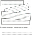 Exercice Raisons d'immigrer au Canada