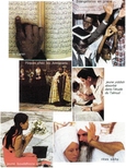 le Coran; évangélistes en prière; Pâques chez les Arméniens; jeune yiddish absorbé dans l'étude du Talmud; jeune bouddhiste en prière; rites sikhs.