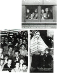 le fameux train des immigrants en provenance du port de Halifax; immigrants italiens à bort du Vulcania; réfugiés bosniaques: maman et enfant...