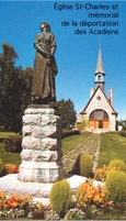 Église St-Charles et mémorial de la déportation des Acadiens.