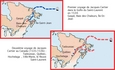 Cartes représenant les 2 premiers voyages de Jacques Cartier au Canada.