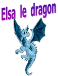 Dragon bleu "Elsa le drgaon"