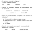 Exercice - Les légumes (avec choix de réponse) (1 de 2).