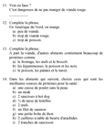 Exercice - Le Guide alimentaire canadien (3 de 3).