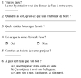 Répondre aux questions (avec choix de réponse) (1 de 2).