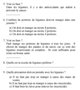 Exercice - Les légumes (avec choix de réponse) (2 de 2).