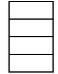 Un rectangle séparé en 4 parties