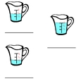Combien y a-t-il d'eau dans la tasse à mesurer? Combien y a-t-il d'eau dans la tasse à mesurer?