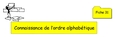 Fiche 31- Connaissance de l'ordre alphabétique. Fiche 31- Connaissance de l'ordre alphabétique.