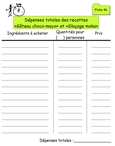 Fiche 46- Dépenses totales des recettes... Fiche 46- Dépenses totales des recettes...