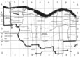 Carte de Bécancour avec des chiffres et des lettres