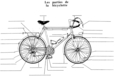 Exercice - Replacer ces parties de la bicyclette au bon endroit.