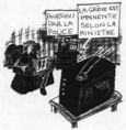 Un hoomme qui regardent la télé, écoute la radio et en lisant un journal.