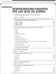 Exercice Questionnaire-enquête sur les jeux ou jouets