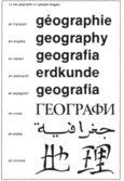 Le mot géographie en quelques langues