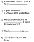 Exercice - Compléter les phrases.