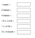 Change chacune des mesures de la recette en mesure métrique.