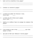 Exercice – La grippe - Compréhension de texte