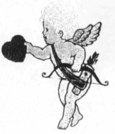 Un Cupidon avec coeur et arc à flèches dans les mains