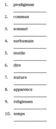 Exercices Synonymes