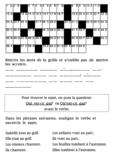 Exercice «Grammacrostiche»