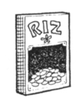 Boîte de riz.