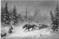 Le blizzard de Cornélius Krieghoff, huile sur toile, 1857. 