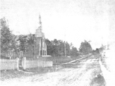 Le chemin Gosford traversant le village de Sainte-Agathe en 1908.