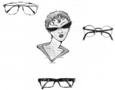 Plusieurs styles de montures de lunettes.