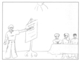 Personnages participant à l'assemblée générale.