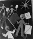 Illustration de manifestants.