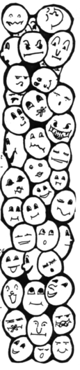 Illustration de plusieurs  visages aux expressions différentes.
