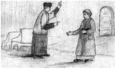Illustration représentant Élise et le curé.