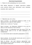 Exercices de grammaire