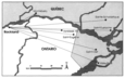 Carte géographique : Origines de la population de Rockland.