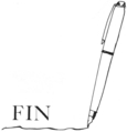 Un stylo souligne le mot "FIN".