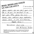 "Message pour le Nicaragua"