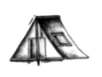 Illustration d'une tente montée.