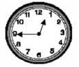 Horloge indiquant une heure moins quart