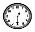 Horloge indiquant une heure et demie