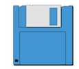 Une disquette bleue