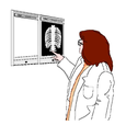 Un médecin regardant des radiographies