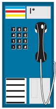 Un téléphone public.