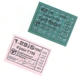 Des billets de métro ou d'autobus.