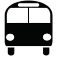 Le devant d'un autobus.