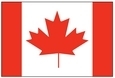 Drapeau du Canada : Feuille d'érable entre deux bandes (rouge et blanc).