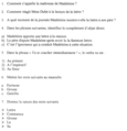 La lettre - Questions de compréhension