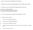 Moi, chu pas bon - Questions de compréhension