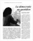 La démocratie au quotidien ( 1 de 3).